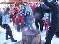 松之山温泉スキー場新春餅つき大会